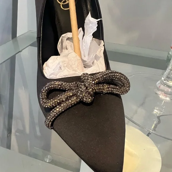 Sam Edelman Deela Black Satin pump size 8 - Picture 3 of 5